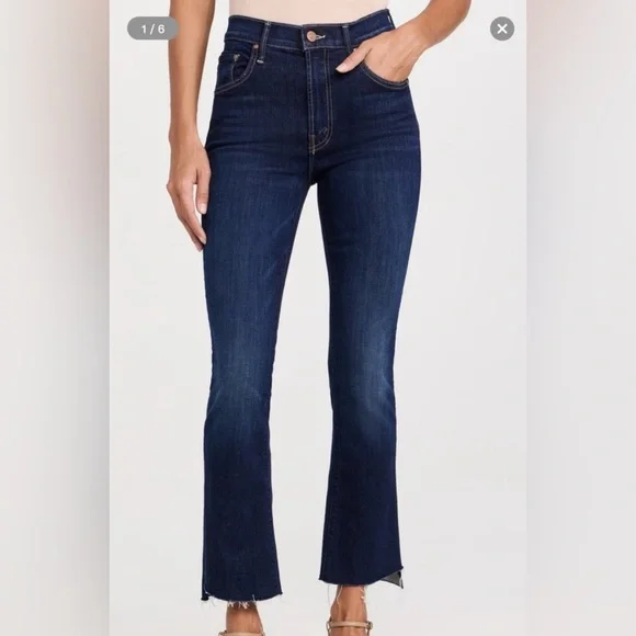 MOTHER Insider Crop Step Fray Jeans - Picture 1 of 4